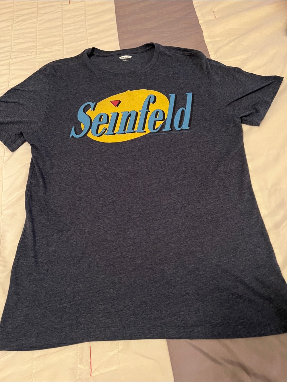 Old Navy Navy Seinfeld Logo Short Sleeve Tee